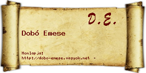Dobó Emese névjegykártya